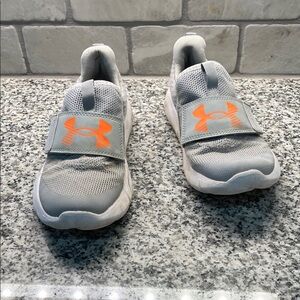 Under Armour Kids' Sneakers in Gray and Orange